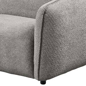 Ecksofa Betano 2,5-Sitzer mit Longchair Bouclé Stoff Anouk: Graphit