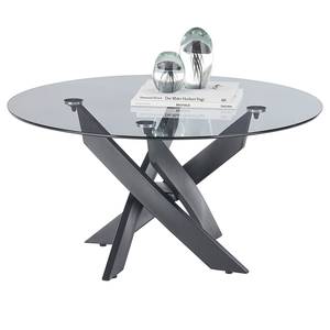 Couchtisch Nilton Glas / Metall - Grau