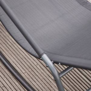 Gartenliege Aliano Aluminium / Polyester - Schwarz