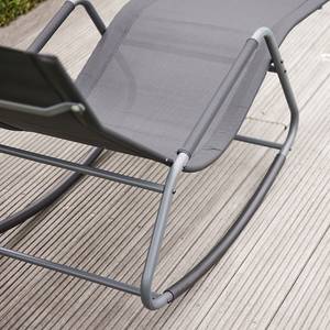 Gartenliege Aliano Aluminium / Polyester - Schwarz