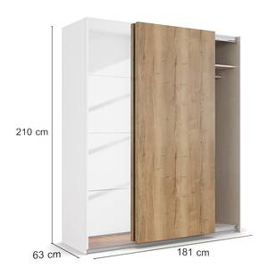 Armoire à portes coulissantes Halifax M Blanc alpin - Largeur : 181 cm