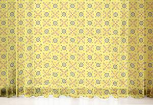 Rideaux Abarakt A - Lot de 2 Polyester - Jaune - Hauteur : 180 cm