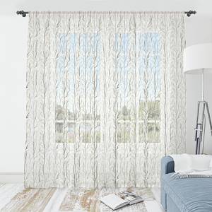 Fertiggardine Blätter Typ A 2er-Set Polyester - Creme / Dunkelgrün - Höhe: 135 cm