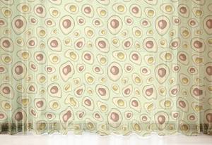 Fertiggardine Avocado 2er-Set Polyester - Avocado - Höhe: 240 cm