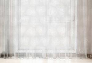 Fertiggardine Abstrakt Typ D 2er-Set Polyester - Taupe / Weiß - Höhe: 220 cm