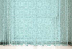 Rideaux Arabeske - Lot de 2 Polyester - Turquoise - Hauteur : 180 cm