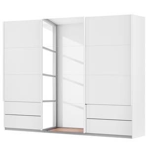 Armoire Elara - Porte miroir Blanc alpin - Largeur : 271 cm