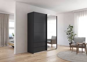 Schwebetürenschrank Elara - Spiegeltür Graumetallic - Breite: 181 cm