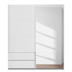 Armoire Elara - Porte miroir Blanc alpin - Largeur : 181 cm