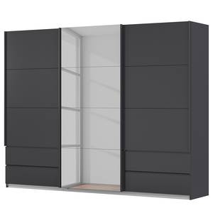 Schwebetürenschrank Elara - Farbspiegel Graumetallic - Breite: 271 cm