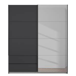 Armoire Elara - Miroir coloré Gris métallisé - Largeur : 181 cm