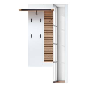 Compacte garderobe Birons 3-delig mat wit/Artisan eikenhouten look