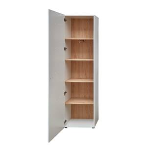 Compacte garderobe Birons 3-delig mat wit/Artisan eikenhouten look