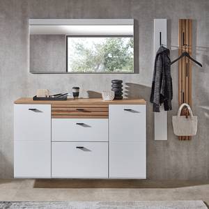 Set di 4 mobili da ingresso Birons Bianco opaco / Effetto rovere