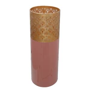 Bodenvase Art Deco Typ A Eisen - Pastellrot / Gold