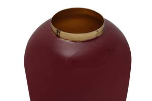 Vase Art Deco - Type F Fer - Rouge Bordeaux - Hauteur : 20 cm