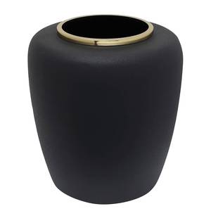 Vase Art Deco Typ A Eisen - Schwarz / Gold