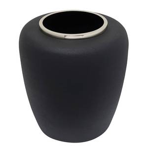 Vase Art Deco Typ A Eisen - Schwarz / Silber