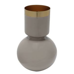 Vase Art Deco Typ C Eisen - Taupe / Gold