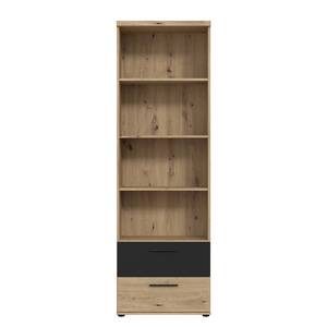 Open kast Coruia Artisan eikenhouten look/zwart