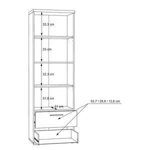 Open kast Coruia Artisan eikenhouten look/zwart