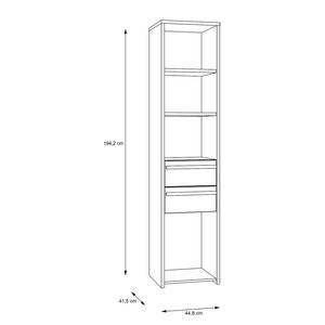 Étagère Norovo largeur 45 cm Gris / Imitation chêne Catane