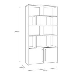 Regal Norovo - Breite 105 cm Grau / Eiche Catania Dekor