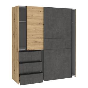 Schwebetürenschrank Tover Eiche Artisan Dekor - Breite: 170 cm