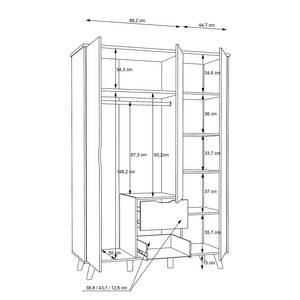 Armoire Weser imitation chêne Sonoma