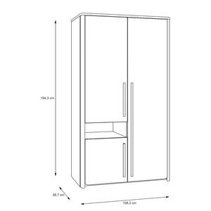 Kleiderschrank Twyford Grau / Eiche Catania Dekor