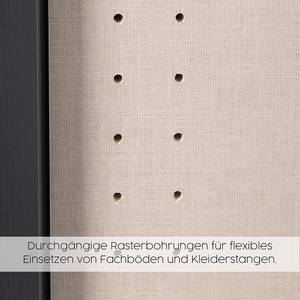 Drehtürenschrank Costa mit Spiegeltür Eiche Artisan Dekor - Breite: 181 cm