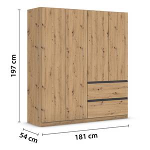 Drehtürenschrank Costa Eiche Artisan Dekor - Breite: 181 cm