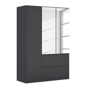 Armoire Costa avec porte miroir Gris métallisé - Largeur : 136 cm