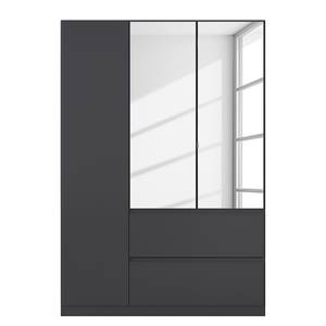 Armoire Costa avec porte miroir Gris métallisé - Largeur : 136 cm