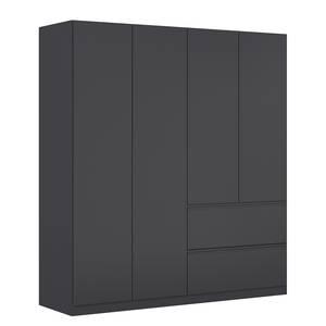 Armoire à portes battantes Costa Gris métallisé - Largeur : 181 cm