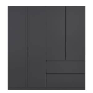 Armoire à portes battantes Costa Gris métallisé - Largeur : 181 cm