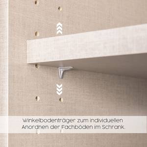 Draaideurkast Costa met spiegeldeur Grafiet/Eikenhouten Artisan look - Breedte: 136 cm