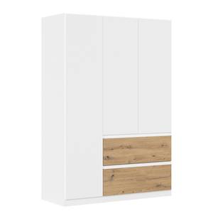 Armoire à portes battantes Costa Blanc alpin / Imitation chêne Artisan - Largeur : 136 cm