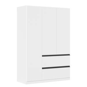 Drehtürenschrank Costa Alpinweiß / Graumetallic - Breite: 136 cm