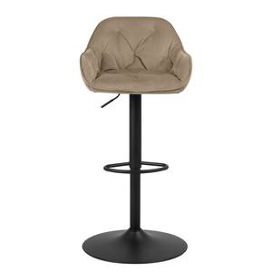 Chaises de bar Magrin - Lot de 2 Velours Vilda: Taupe