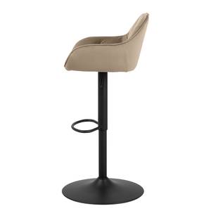 Chaises de bar Magrin - Lot de 2 Velours Vilda: Taupe