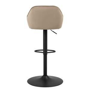 Chaises de bar Magrin - Lot de 2 Velours Vilda: Taupe