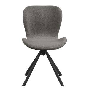 Chaises pivotantes LIVARAS - Lot de 2 Tissu Bouclé Moena: Anthracite