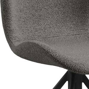 Chaises pivotantes LIVARAS - Lot de 2 Tissu Bouclé Moena: Anthracite