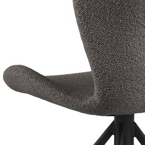 Chaises pivotantes LIVARAS - Lot de 2 Tissu Bouclé Moena: Anthracite