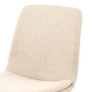 Chaises capitonnées Morwad - Lot de 4 Tissu structuré / Acier - Beige / Noir