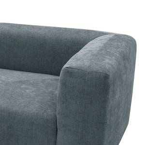 Ecksofa Finbo 2-Sitzer mit Longchair Ausrichtung universal - Webstoff Floricia: Blaugrau