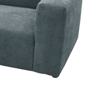 Ecksofa Finbo 2-Sitzer mit Longchair Ausrichtung universal - Webstoff Floricia: Blaugrau