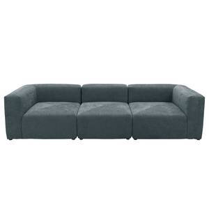 3-Sitzer Sofa Finbo Webstoff Floricia: Blaugrau