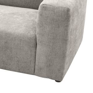 Ecksofa Finbo 2-Sitzer mit Longchair Ausrichtung universal - Webstoff Floricia: Grau